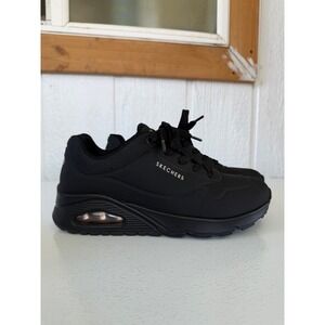 Skechers Uno Stand on Air Black Gold Sneakers Women's 8.5 Comfort Shoe